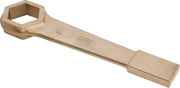 Ampco - 2-3/4" 6 Point Striking Box Wrench - Single End, 17" OAL, Aluminum Bronze - Exact Tooling