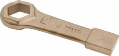 Ampco - 1-7/8" 6 Point Striking Box Wrench - Single End, 10-5/8" OAL, Aluminum Bronze - Exact Tooling