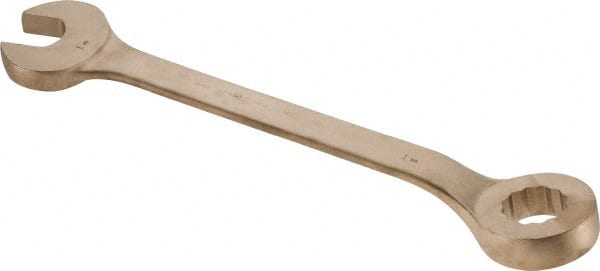 Ampco - 1-7/8" 12 Point Offset Combination Wrench - 15° Offset Angle, 22-3/4" OAL, Aluminum Bronze, Plain Finish - Exact Tooling
