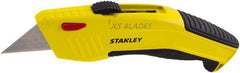 Stanley - Retractable Utility Knife - 1/2" Bi-Metal Blade, Black & Yellow Cast Metal Handle, 1 Blade Included - Exact Tooling