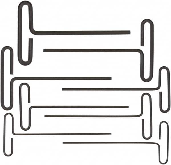 Bondhus - 8 Piece Loop T-Handle Hex Key Set - Hex Range 3/32 to 1/4", 6" OAL, Protanium High Torque Steel - Exact Tooling
