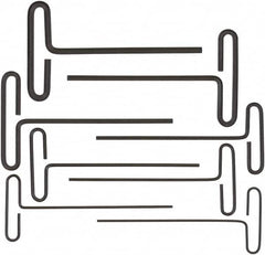 Bondhus - 8 Piece Loop T-Handle Hex Key Set - Hex Range 3/32 to 1/4", 6" OAL, Protanium High Torque Steel - Exact Tooling