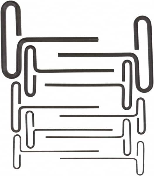 Bondhus - 10 Piece Loop T-Handle Hex Key Set - Hex Range 3/32 to 3/8", 6" OAL, Protanium High Torque Steel - Exact Tooling