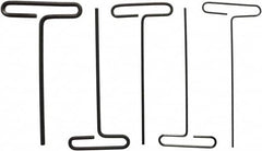 Bondhus - 5 Piece Loop T-Handle Hex Key Set - Hex Range 2.5 to 6mm, 6" OAL, Protanium High Torque Steel - Exact Tooling