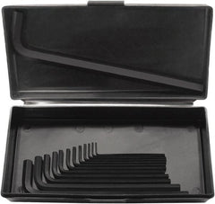 Bondhus - 13 Piece L-Key Hex Key Set - Hex Range 1/16 to 1/2", 9" OAL, Protanium High Torque Steel - Exact Tooling