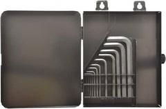 Bondhus - 12 Piece L-Key Ball End Hex Key Set - Hex Range 0.7 to 10mm, 8" OAL, Protanium High Torque Steel - Exact Tooling