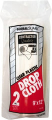 Premier Paint Roller - Heavy Weight Polyethylene Drop Cloth - 12' x 9', 2 mil Thick - Exact Tooling