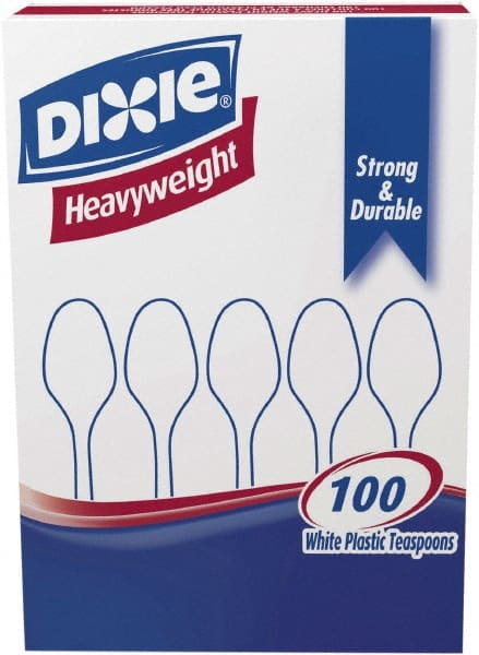 Dixie - Dixie Plastic Tableware, Heavyweight Teaspoons - White - Exact Tooling