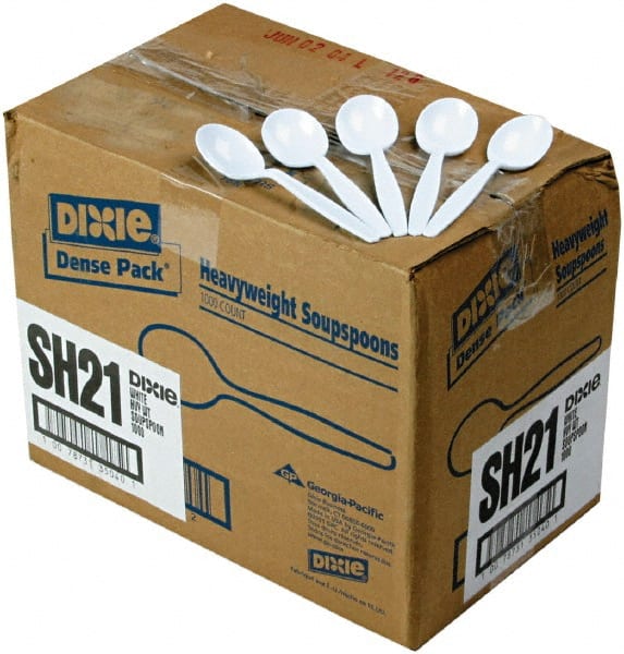 Dixie - Dixie Plastic Tableware, Heavyweight Soup Spoons - White - Exact Tooling