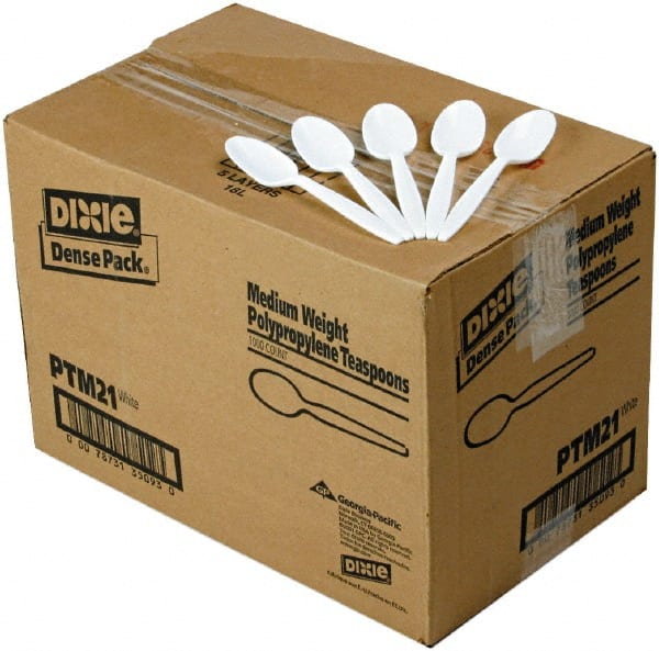Dixie - Dixie Plastic Tableware, Mediumweight Teaspoons - White - Exact Tooling