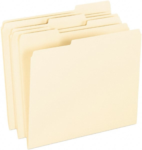 Pendaflex - 8-1/2 x 11", Letter Size, Manila, File Folders with Top Tab - 11 Point Stock, 1/3 Tab Cut Location - Exact Tooling