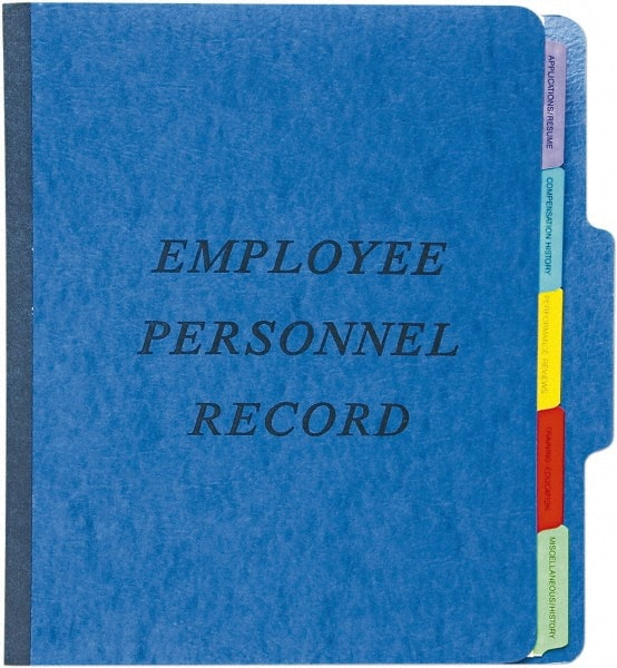 Pendaflex - 8-1/2 x 11", Letter Size, Blue, Personnel File Folder - 11 Point Stock, 1/3 Tab Cut Location - Exact Tooling