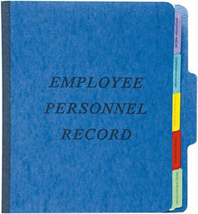 Pendaflex - 8-1/2 x 11", Letter Size, Blue, Personnel File Folder - 11 Point Stock, 1/3 Tab Cut Location - Exact Tooling