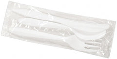 Boardwalk - Boardwalk Three-Piece Wrapped Cutlery Kit: Fork, Knife, Spoon - White - Exact Tooling