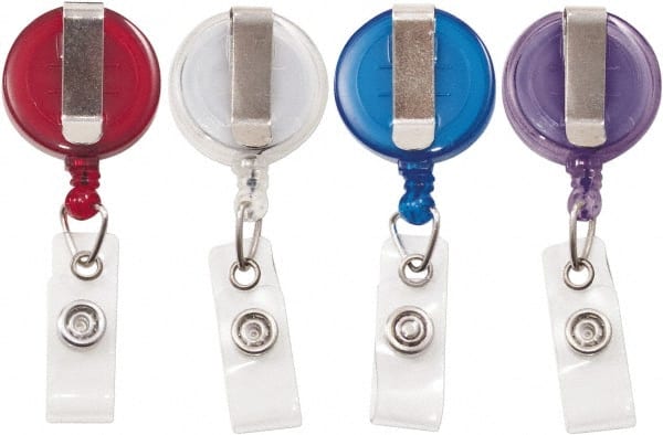 ADVANTUS - 30 Inch Long, Retractable ID Holder Strap - Assorted Colors, 4 Pack - Exact Tooling