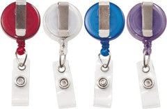 ADVANTUS - 30 Inch Long, Retractable ID Holder Strap - Assorted Colors, 4 Pack - Exact Tooling