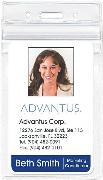 ADVANTUS - Various Attachment Types Badge Holder - Clear - Exact Tooling