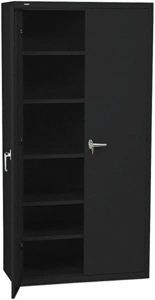 Hon - 5 Shelf Locking Storage Cabinet - Steel, 36" Wide x 18" Deep x 71" High - Exact Tooling