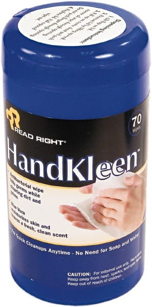 READ RIGHT - Pre-Moistened Hand Cleaning Wipes - Pop-Up, 6-1/2" x 5-1/2" Sheet Size, White - Exact Tooling
