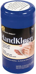 READ RIGHT - Pre-Moistened Hand Cleaning Wipes - Pop-Up, 6-1/2" x 5-1/2" Sheet Size, White - Exact Tooling