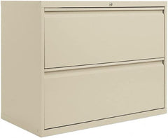 ALERA - 36" Wide x 29" High x 19-1/4" Deep, 2 Drawer Lateral File with Lock - Steel, Putty - Exact Tooling