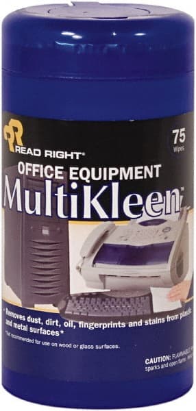 READ RIGHT - Pre-Moistened General Purpose Wipes - Pop-Up, 6-1/2" x 5" Sheet Size, White - Exact Tooling
