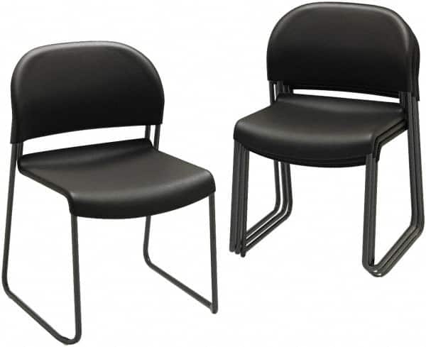 Hon - Polymer Onyx and Black Stacking Chair - Black Frame, 21 Inch Wide x 21 Inch Deep x 31 Inch High - Exact Tooling