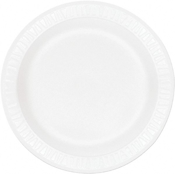DART - Dart Concorde Foam Plates, 9" - White - Exact Tooling