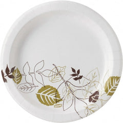 Dixie - Dixie Ultralux Pathways Heavyweight Paper Plates, 8-1/2" - Heavyweight Paper Plates 8-1/2 Inch, Green and Burgundy - Exact Tooling