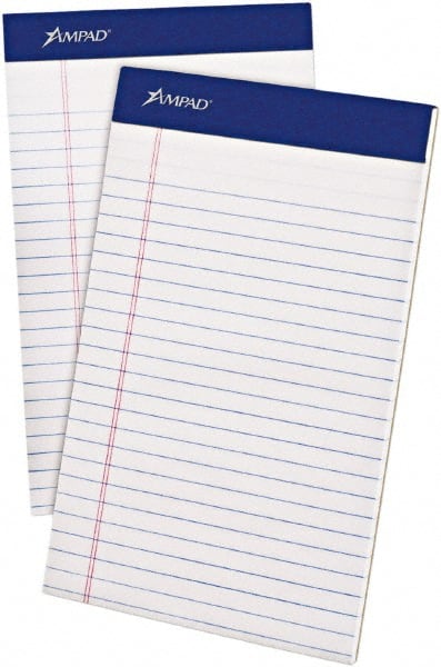 AMPAD - 50 Sheet, 5 x 8", Jr. Legal (Style) Writing Pad - White - Exact Tooling