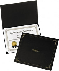 OXFORD - 5 Piece Black Document Holders-Certificate/Document - 9-3/4" High x 12-1/2" Wide - Exact Tooling