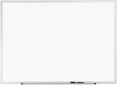 Quartet - 24" High x 36" Wide Erasable Melamine Marker Boards - Anodized Aluminum, 24-5/8" Deep, Includes One Quartet Dry-Erase Marker & Attachable Accessory Tray & Mounting Hardware - Exact Tooling