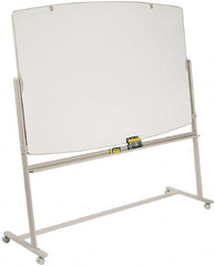 Quartet - 48" High x 72" Wide Reversible Total Erase Laminate Marker Boards - Steel Frame, 4-3/8" Deep, Includes Dry-Erase Markers (Black, Blue, Green, Red) & One Eraser. - Exact Tooling