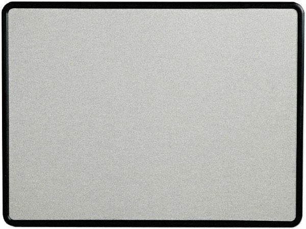 Quartet - 48" Wide x 36" High Open Cork Bulletin Board - Fabric, Gray - Exact Tooling