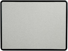 Quartet - 48" Wide x 36" High Open Cork Bulletin Board - Fabric, Gray - Exact Tooling