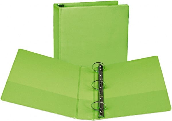 Samsill - 2" Sheet Capacity, 11 x 8-1/2", View Ring Binder - Vinyl Covered Chipboard, Lime - Exact Tooling