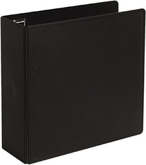 Cardinal - 4" Sheet Capacity, 8-1/2 x 11", Non-View Ring Binder - Vinyl, Black - Exact Tooling