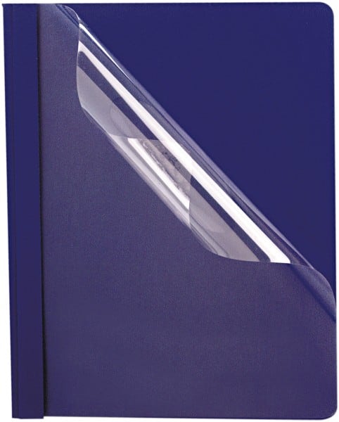 OXFORD - 8-1/2" Long x 11" Wide 3 Fasteners Report Cover - Blue - Exact Tooling