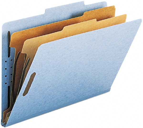 Samsill - 8-1/2 x 14", Legal, Red, Classification Folders with Top Tab Fastener - 11 Point Stock, 2/5 Tab Cut Location - Exact Tooling