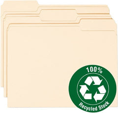 Samsill - 8-1/2 x 11", Letter Size, Manila, File Folders with Top Tab - 11 Point Stock, 1/3 Tab Cut Location - Exact Tooling