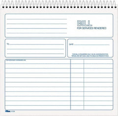 TOPS - 50 Sheet, 8-1/2 x 7-3/4", Service Invoices - White - Exact Tooling