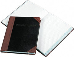 Boorum & Pease - 300 Sheet, 10-3/8 x 8-1/8", Record Rule Notebook - Black - Exact Tooling