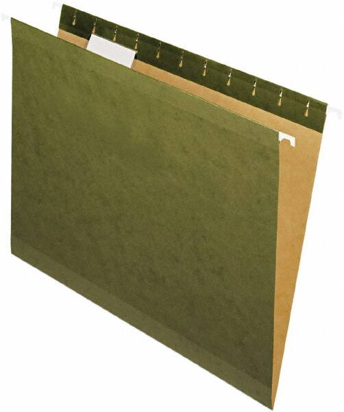 Pendaflex - 8-1/2 x 11", Letter Size, Standard Green, Standard Hanging File Folders - 11 Point Stock, 1/5 Tab Cut Location - Exact Tooling