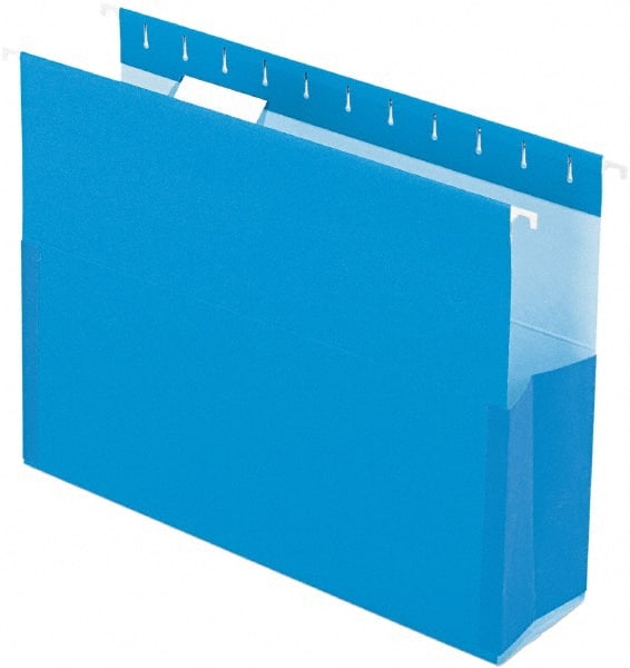 Pendaflex - 8-1/2 x 11", Letter Size, Blue, Box Bottom Hanging File Folders with Sides - 11 Point Stock - Exact Tooling