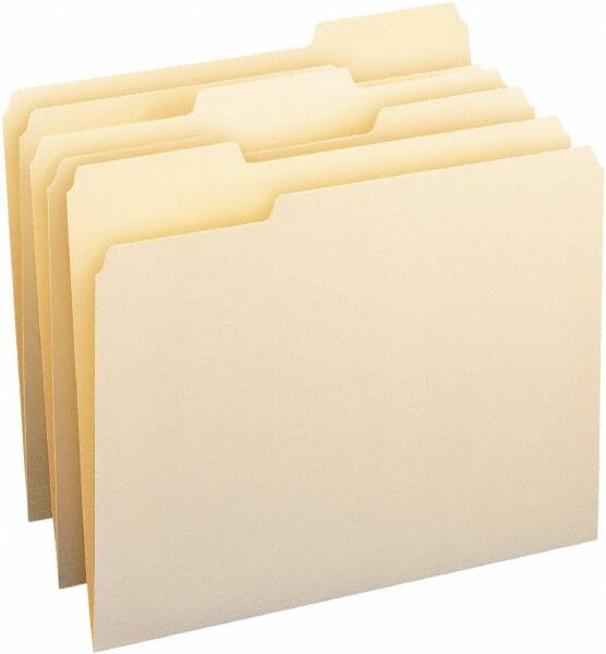 Samsill - 8-1/2 x 11", Letter Size, Manila, File Folders with Top Tab - 11 Point Stock, 1/3 Tab Cut Location - Exact Tooling