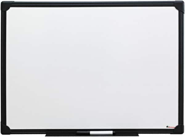 UNIVERSAL - 18" High x 24" Wide Erasable Melamine Marker Boards - Anodized Aluminum, 30.8" Deep, Includes Mounting Kit - Exact Tooling