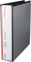 UNIVERSAL - 2" Sheet Capacity, 11 x 8-1/2", View Ring Binder - Vinyl, Black - Exact Tooling
