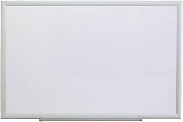 UNIVERSAL - 24" High x 36" Wide Erasable Melamine Marker Boards - Aluminum Frame, 38.2" Deep, Includes Mounting Kit - Exact Tooling