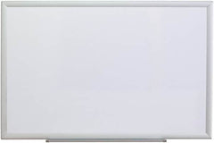UNIVERSAL - 24" High x 36" Wide Erasable Melamine Marker Boards - Aluminum Frame, 38.2" Deep, Includes Mounting Kit - Exact Tooling
