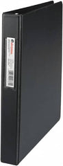 UNIVERSAL - 1" Sheet Capacity, 11 x 8-1/2", Non-View Ring Binder - Suede Finish Vinyl, Black - Exact Tooling